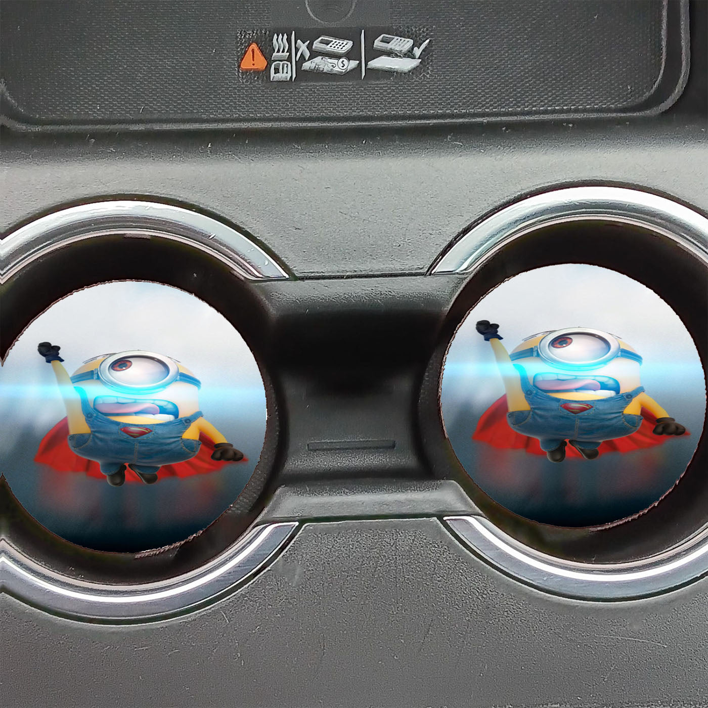 Minion Superman Car Coasters