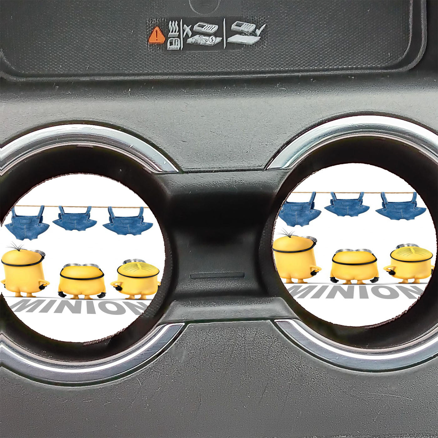 Minion Three Brothers Funny Car Coasters