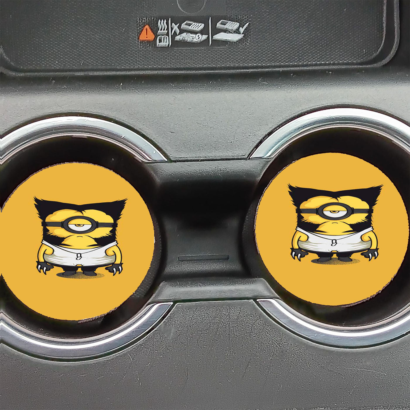 Minion Wolvrine Center Car Coasters