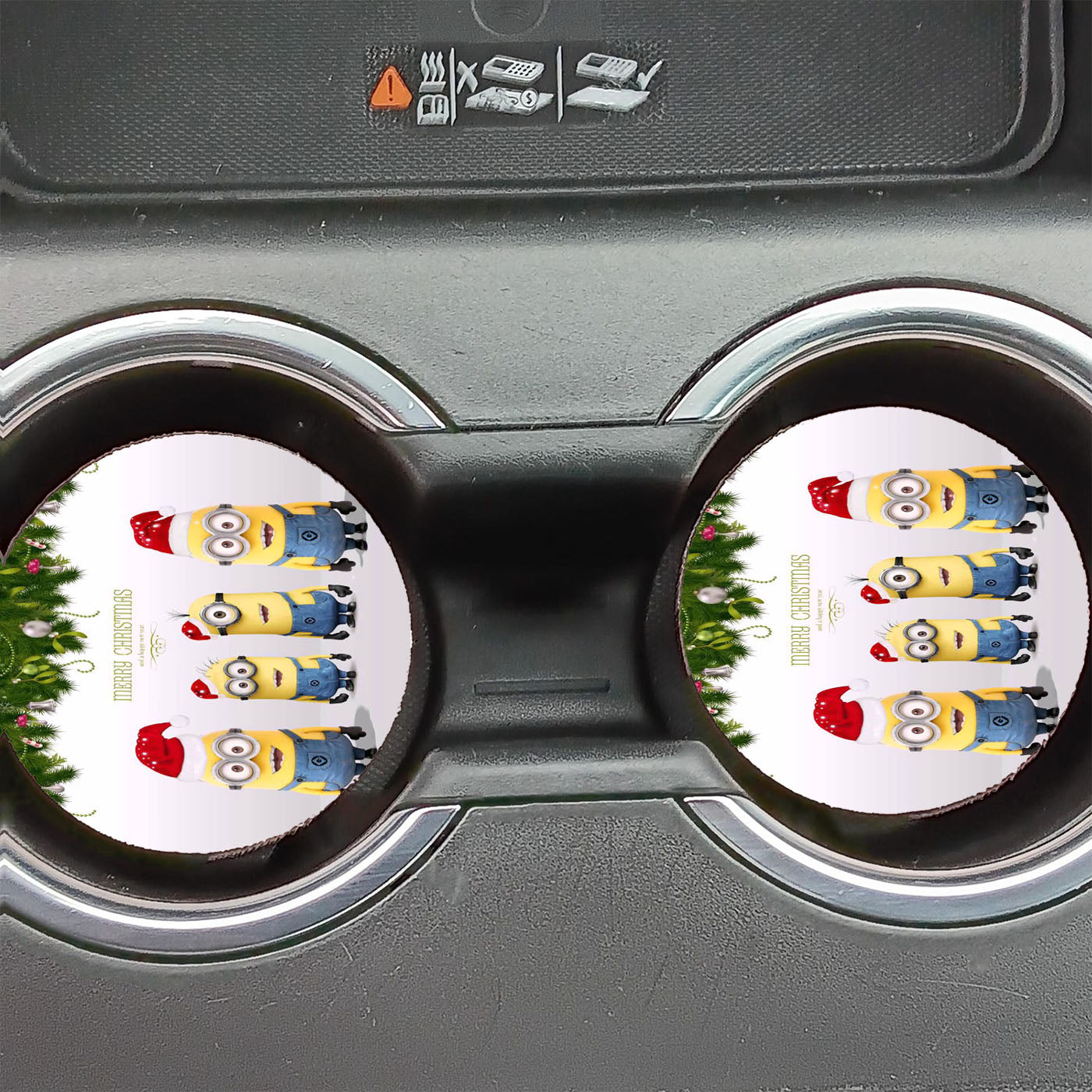 Minions Christmas Car Coasters