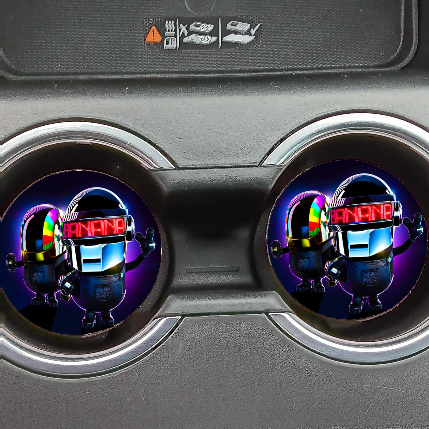 Minions Daft Punk Banana Car Coasters