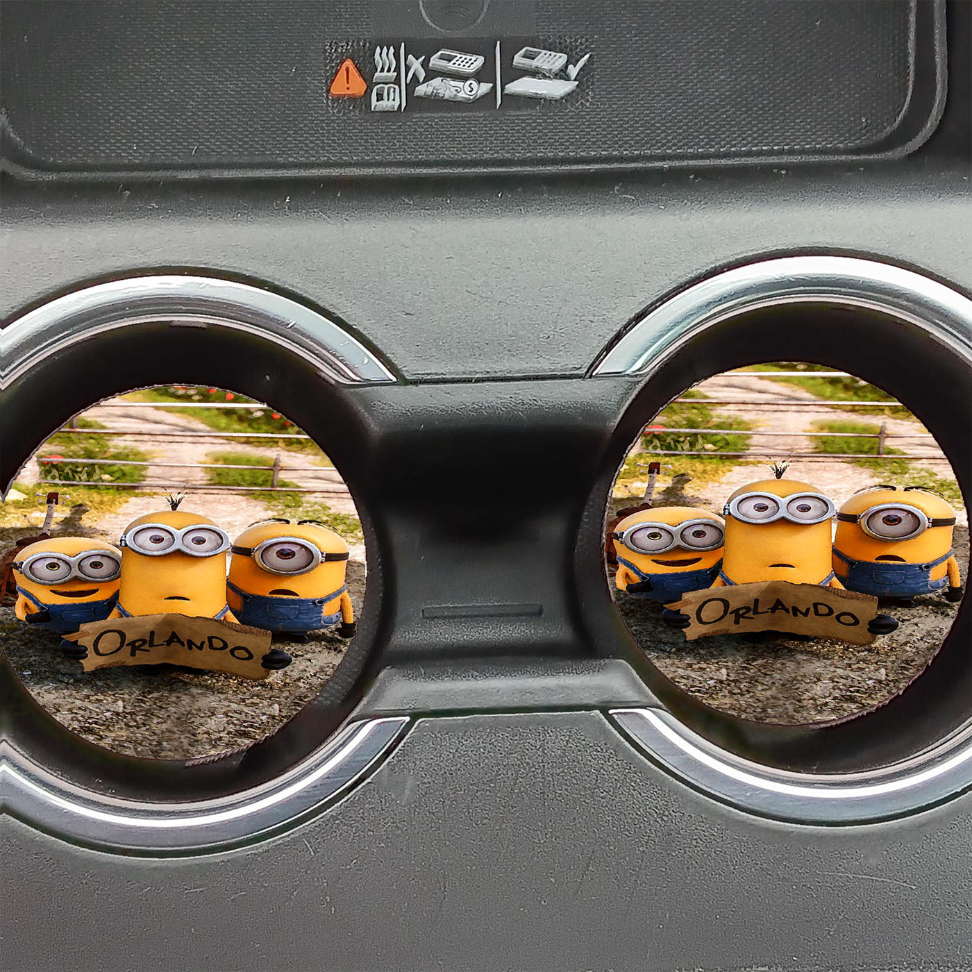 Minions Orlando Watercolor Car Coasters