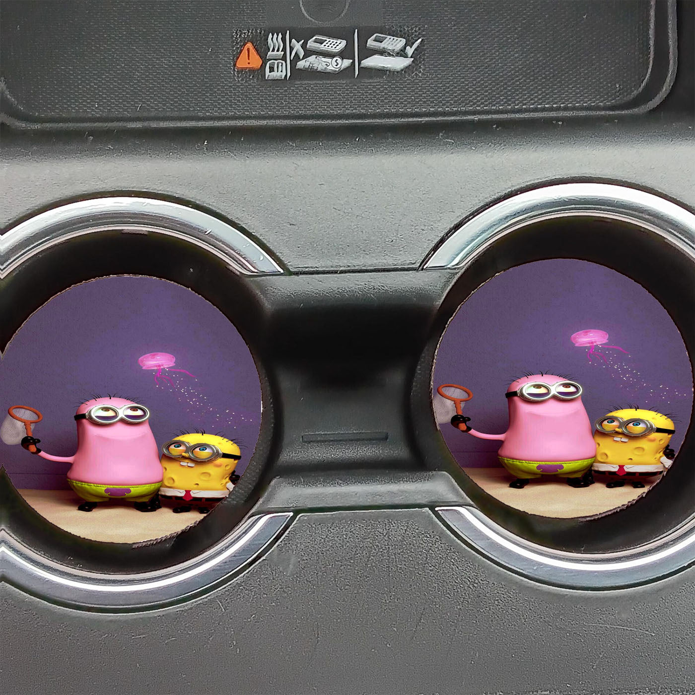 Minions Patrick X Spongebob Car Coasters