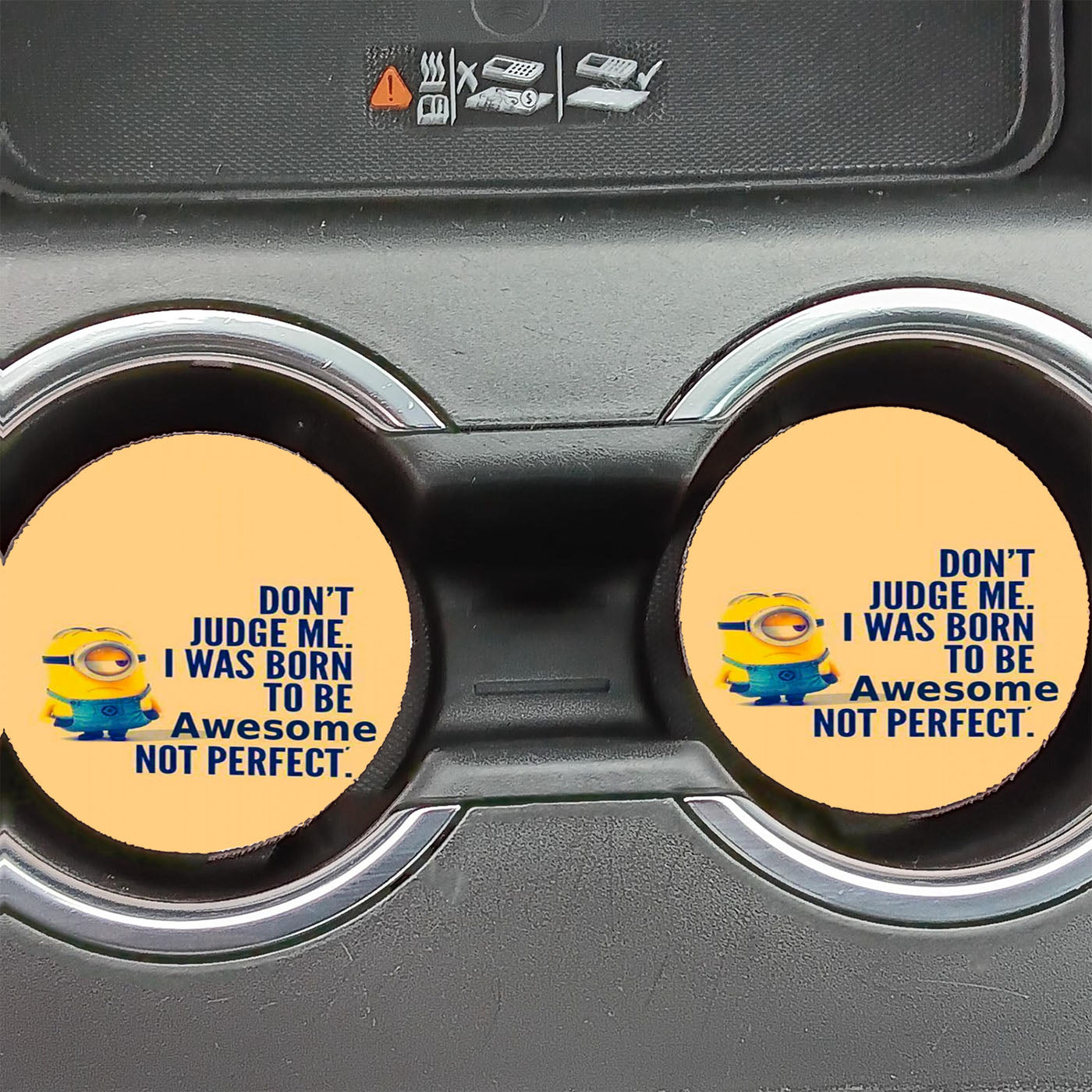 Minions Quote Car Coasters