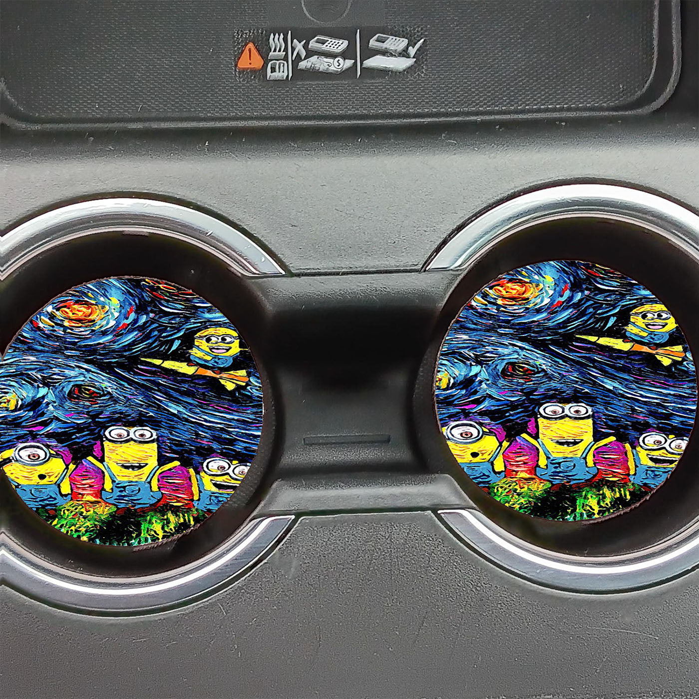 Minions Starry Night Car Coasters