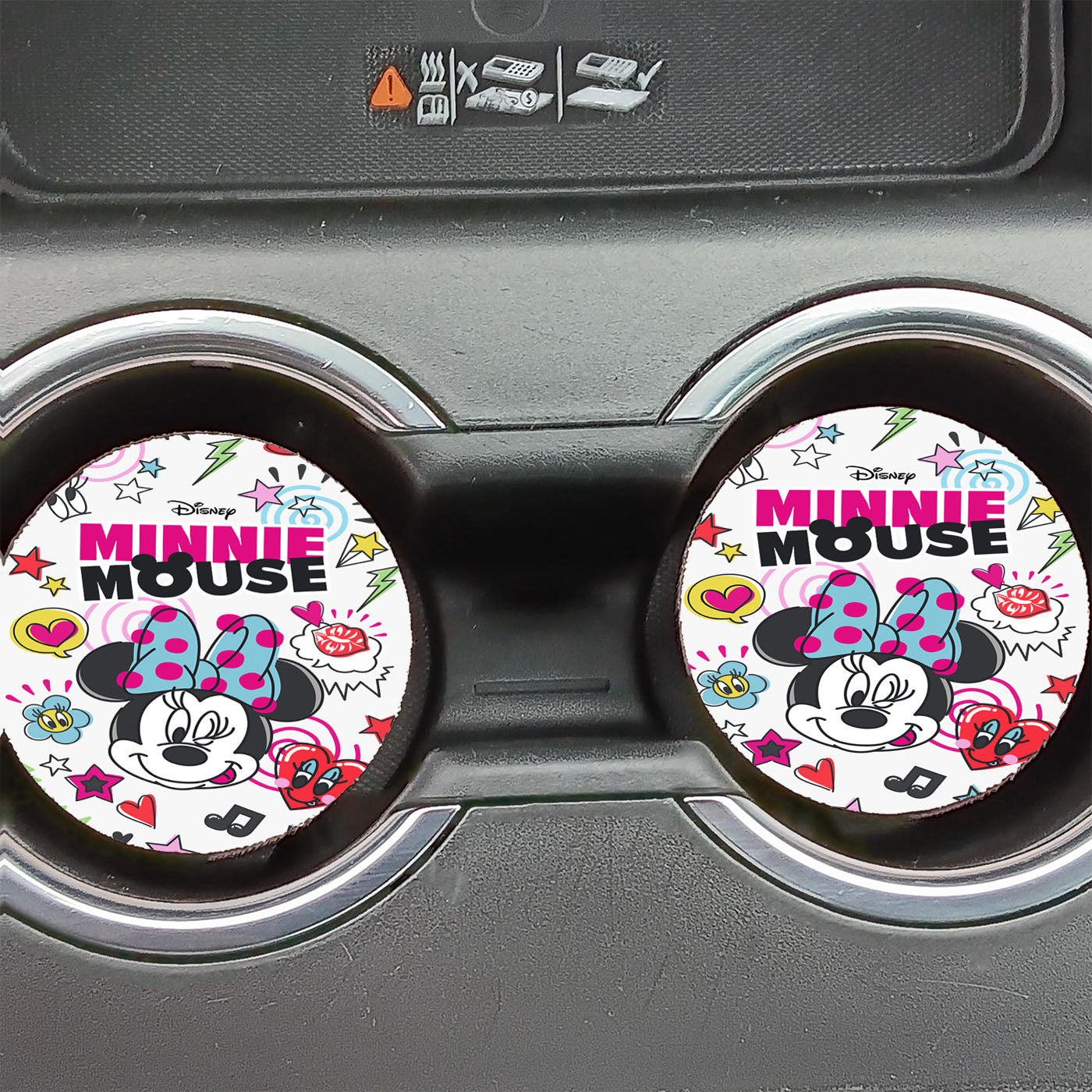 Minnie Mouse Colorful Car Coasters