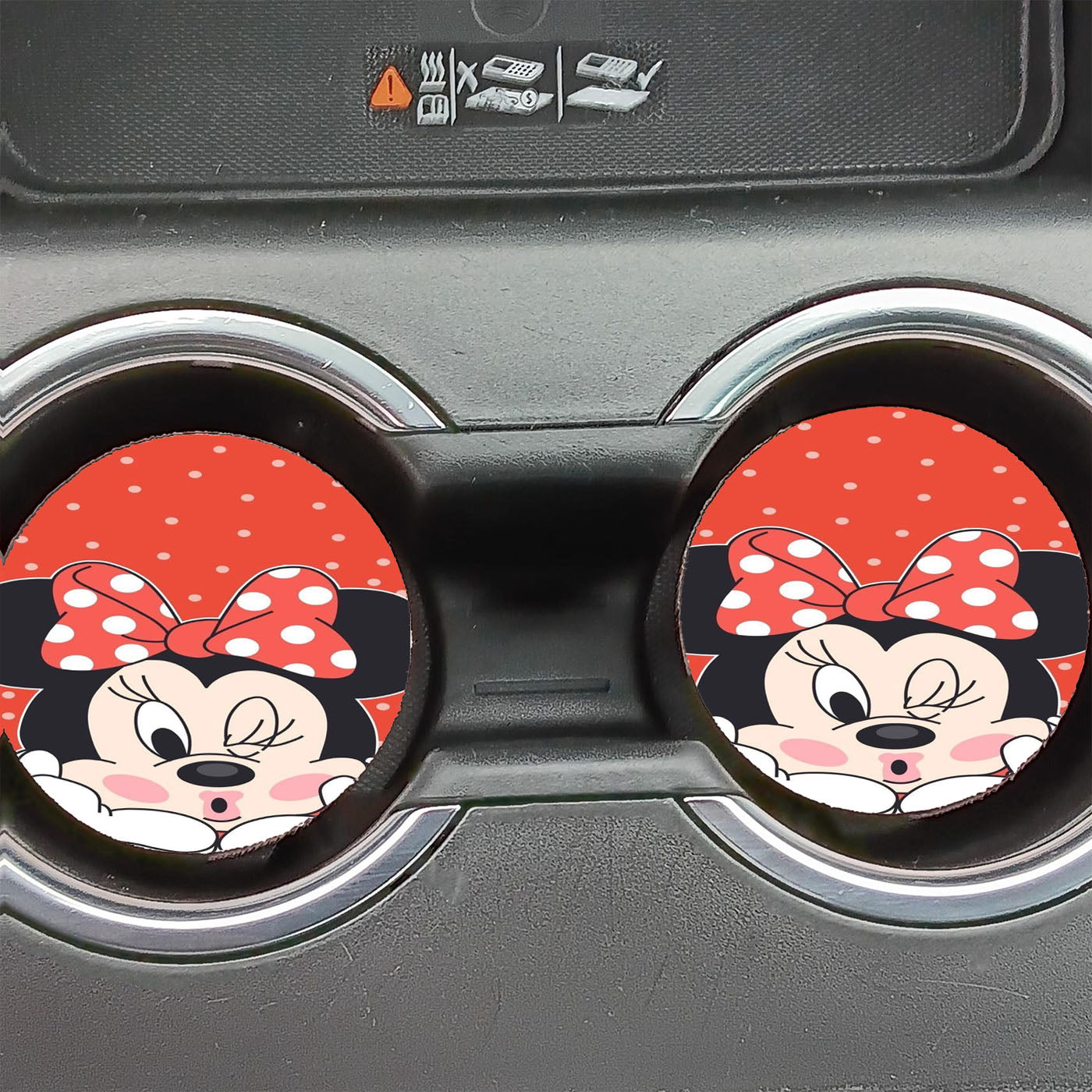 Minnie Mouse Disney Cartoon Car Coasters