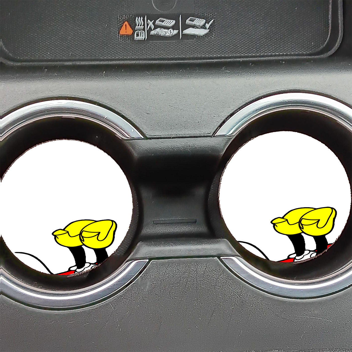 Minnie Mouse Falls Down Skirt Car Coasters