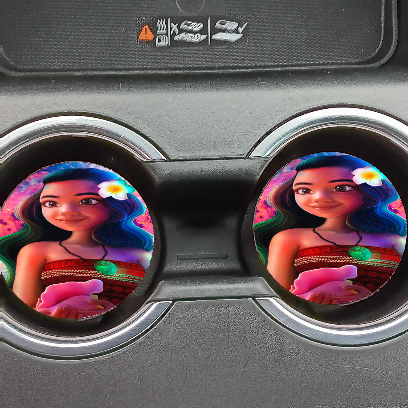 Moana Digital Painting Car Coasters