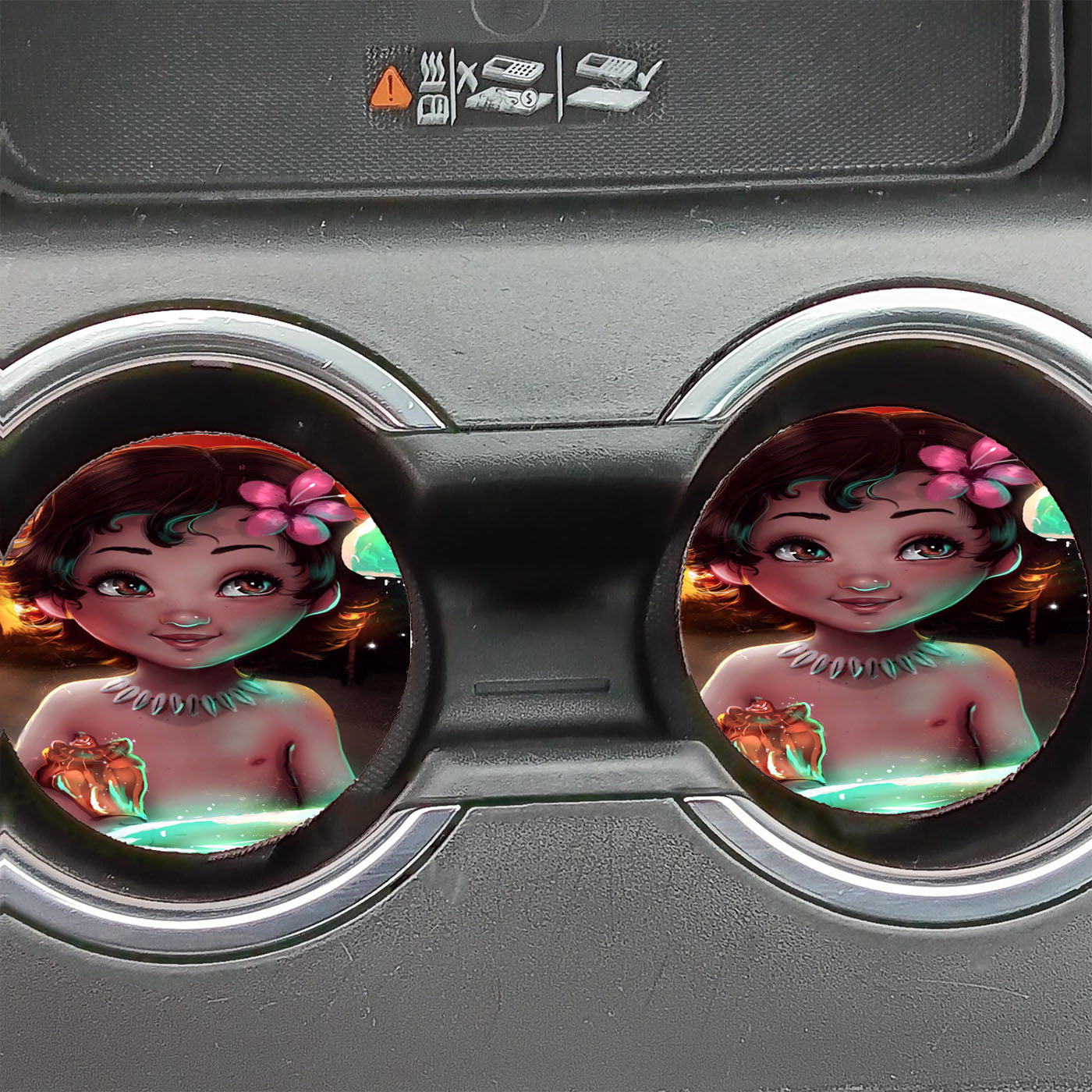 Moana Fanart Car Coasters