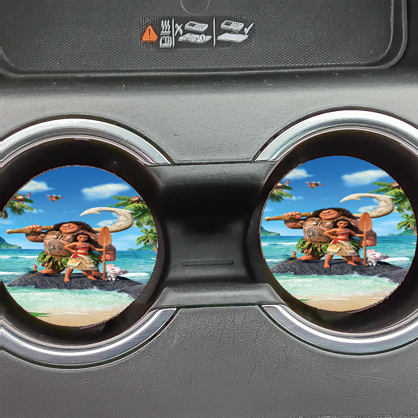 Moana In The Beach Car Coasters