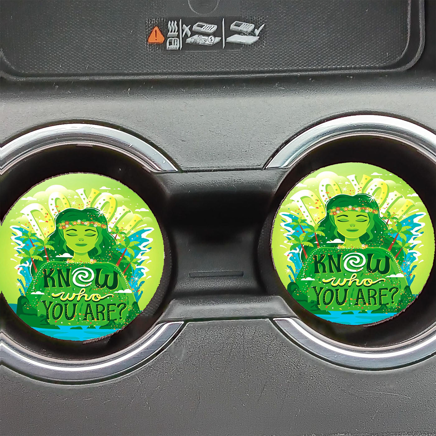 Moana Know Who You Are Tefiti Car Coasters