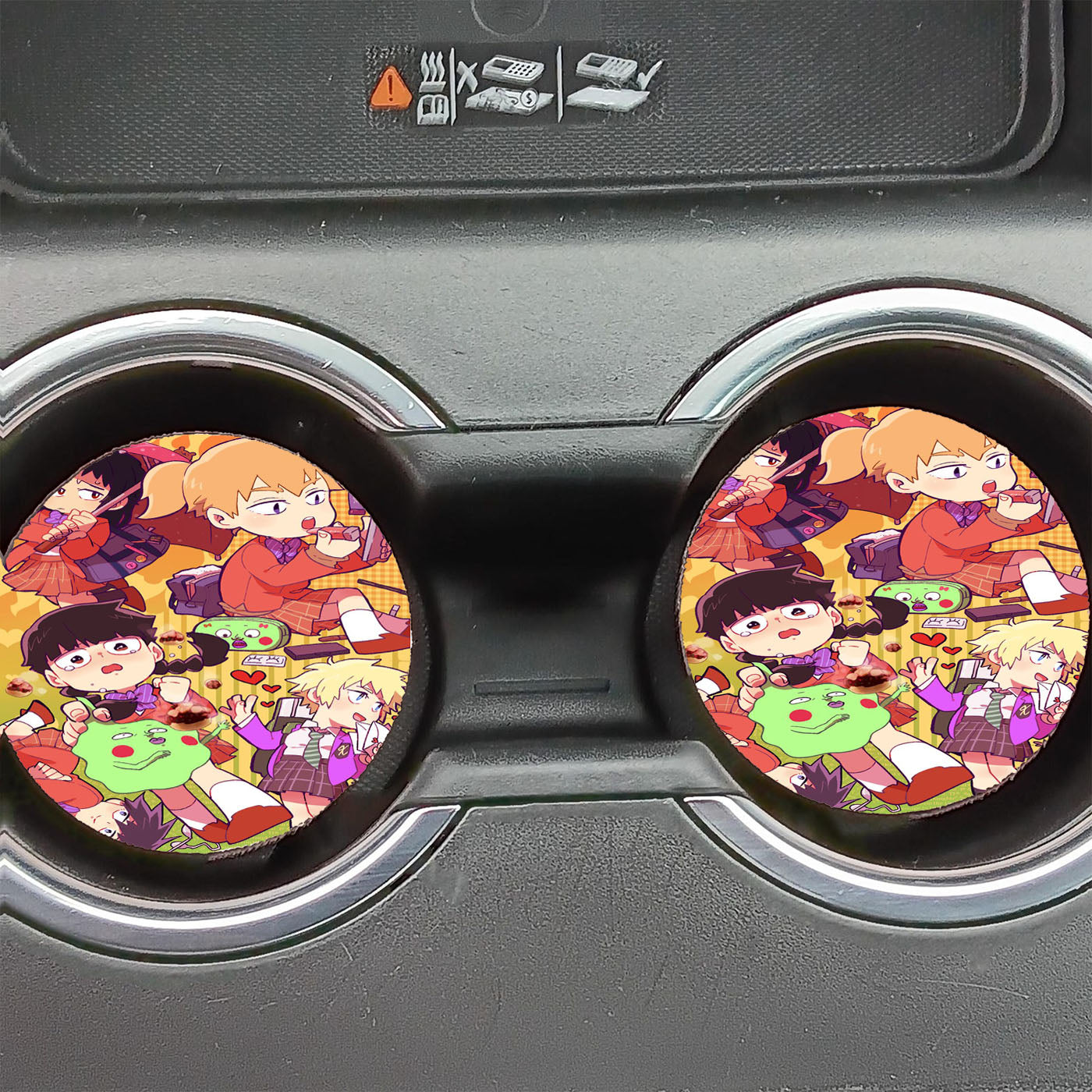 Mob Psycho 100 Cute Car Coasters