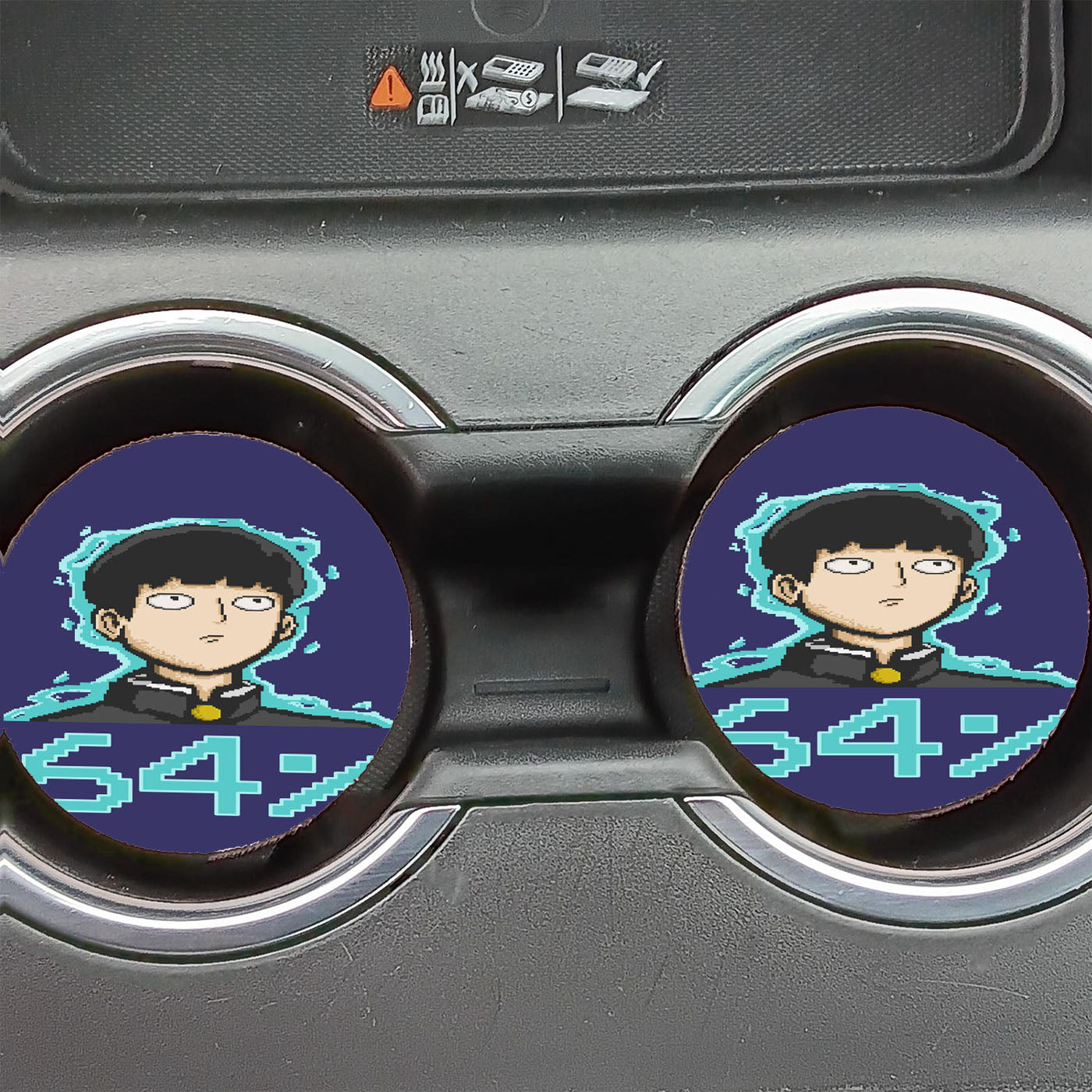 Mob Psycho One Hundred Pixel Style Car Coasters