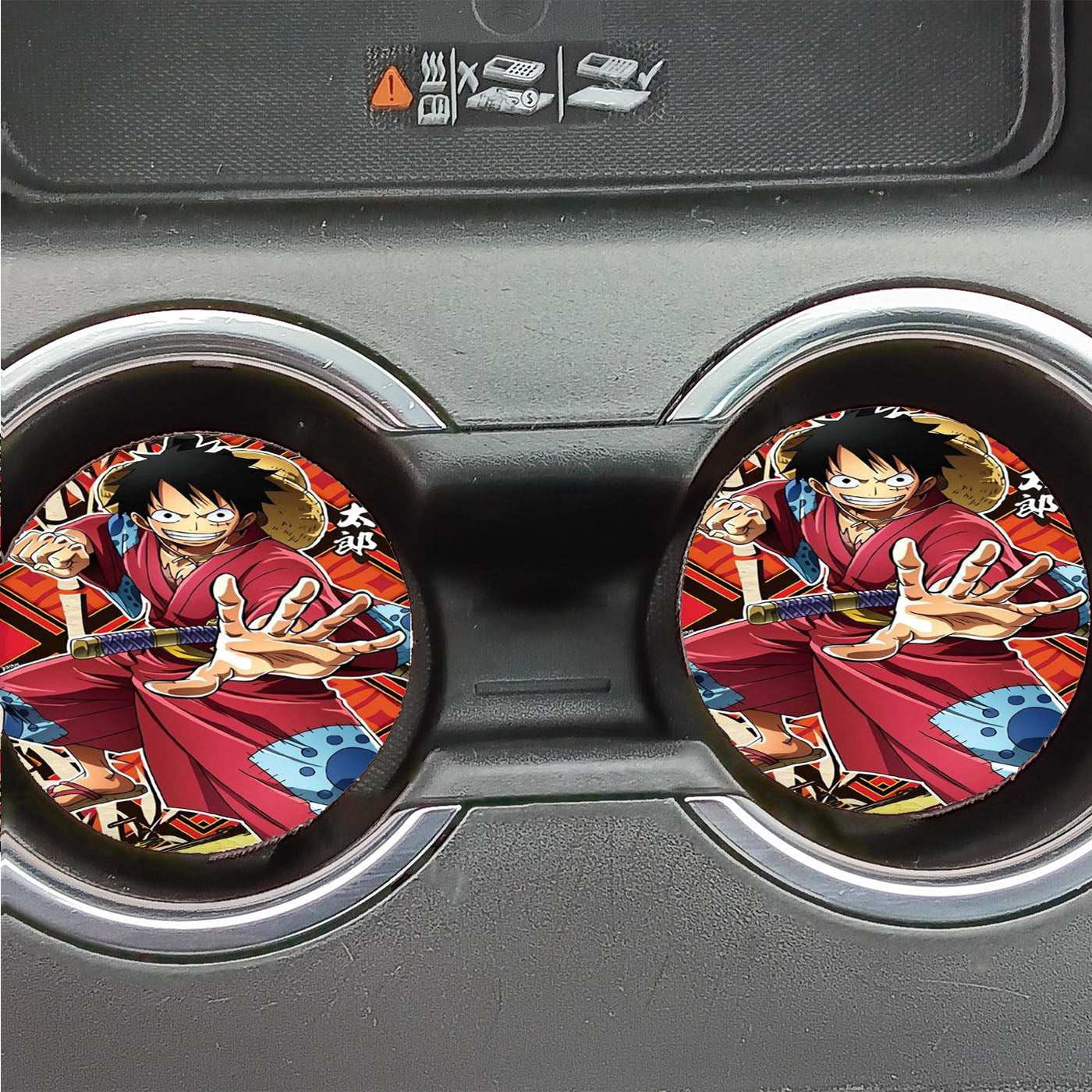 Monkey D Luffy Onepiece Wanokuni Car Coasters