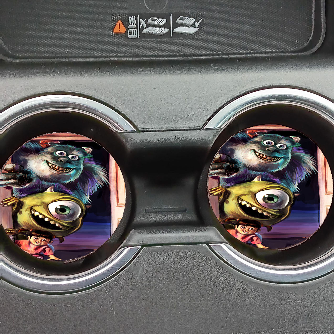 Monster Inc Door Art Car Coasters