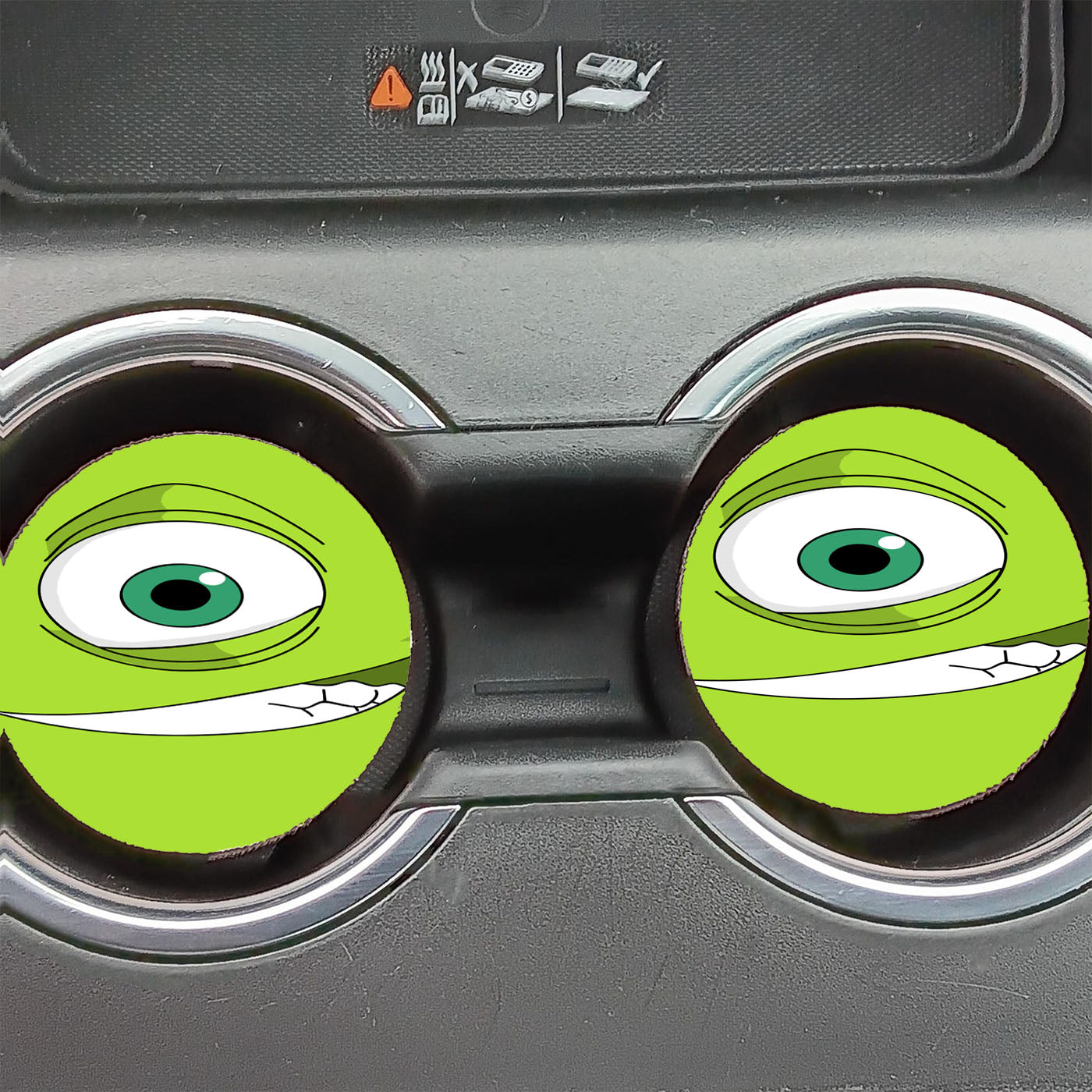 Monster Inc Smile Face Car Coasters