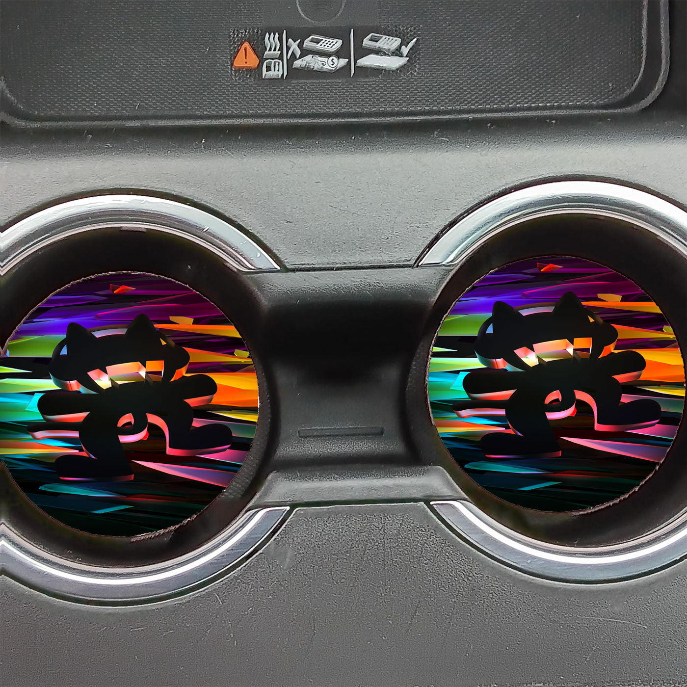 Monstercat Colorful Car Coasters