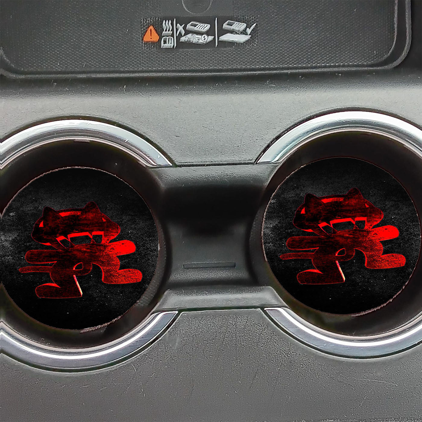 Monstercat Red Wallpaper Car Coasters