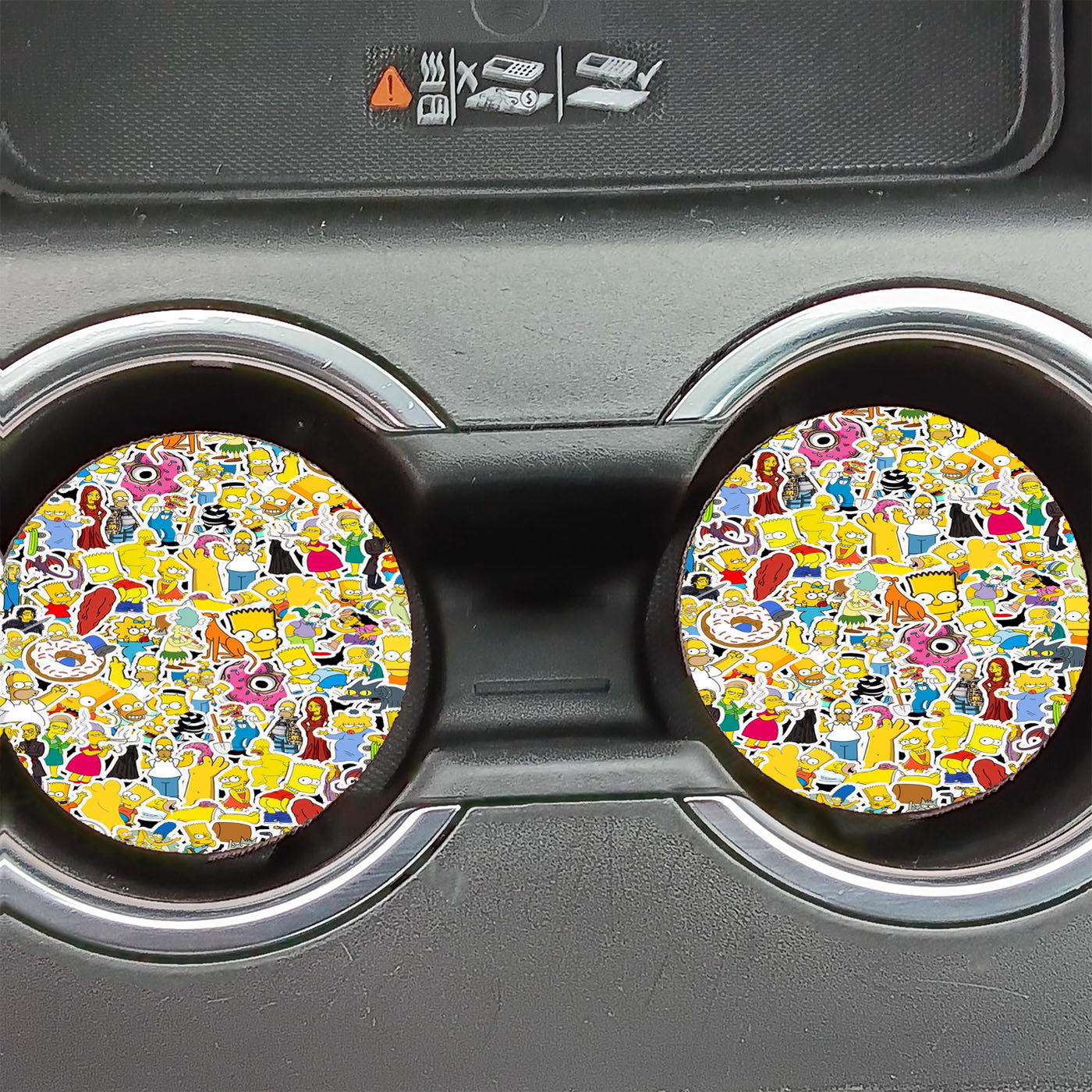 More The Simpsons Bart Sticker Collage Car Coasters