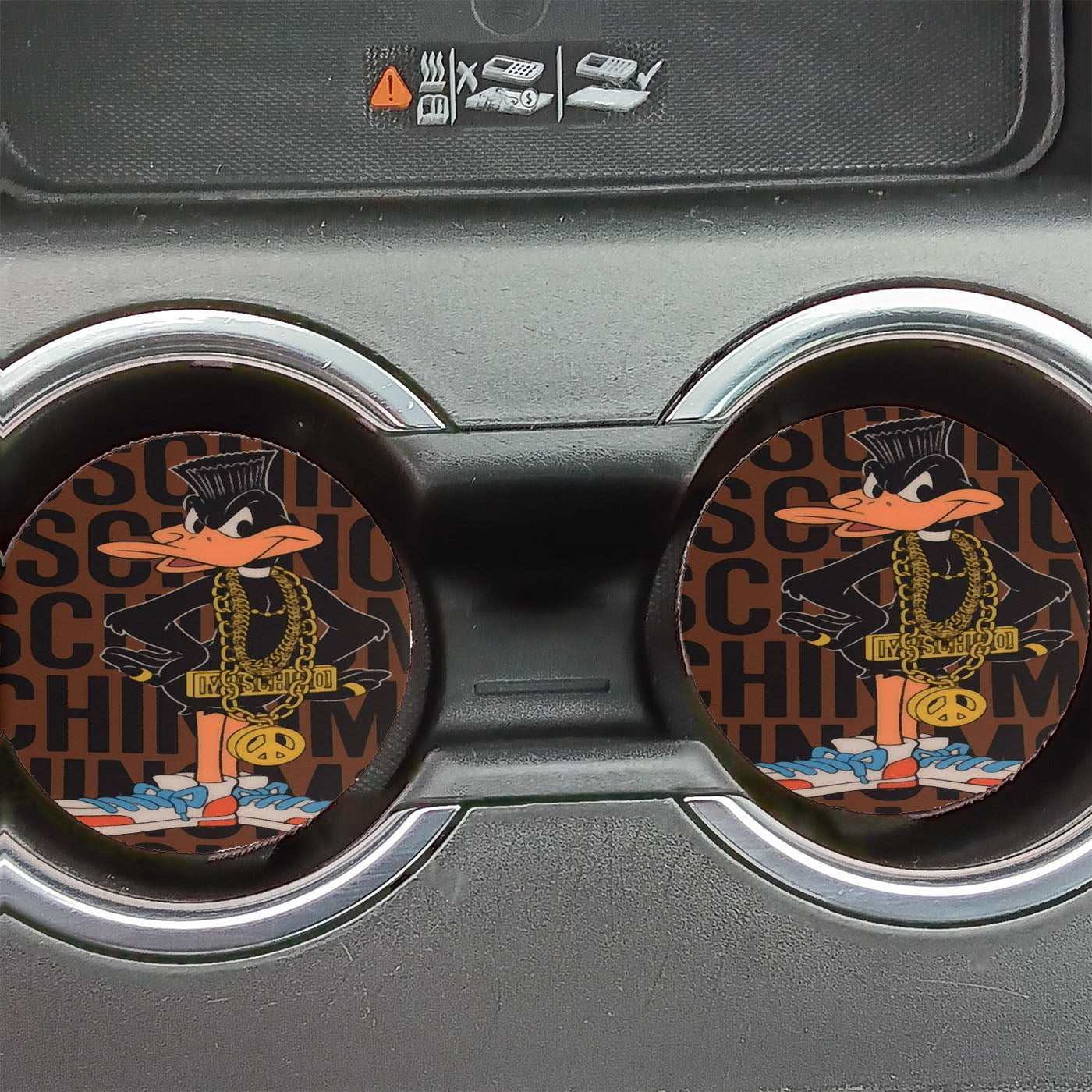 Moschino Daffy Duck Looney Tunes Car Coasters