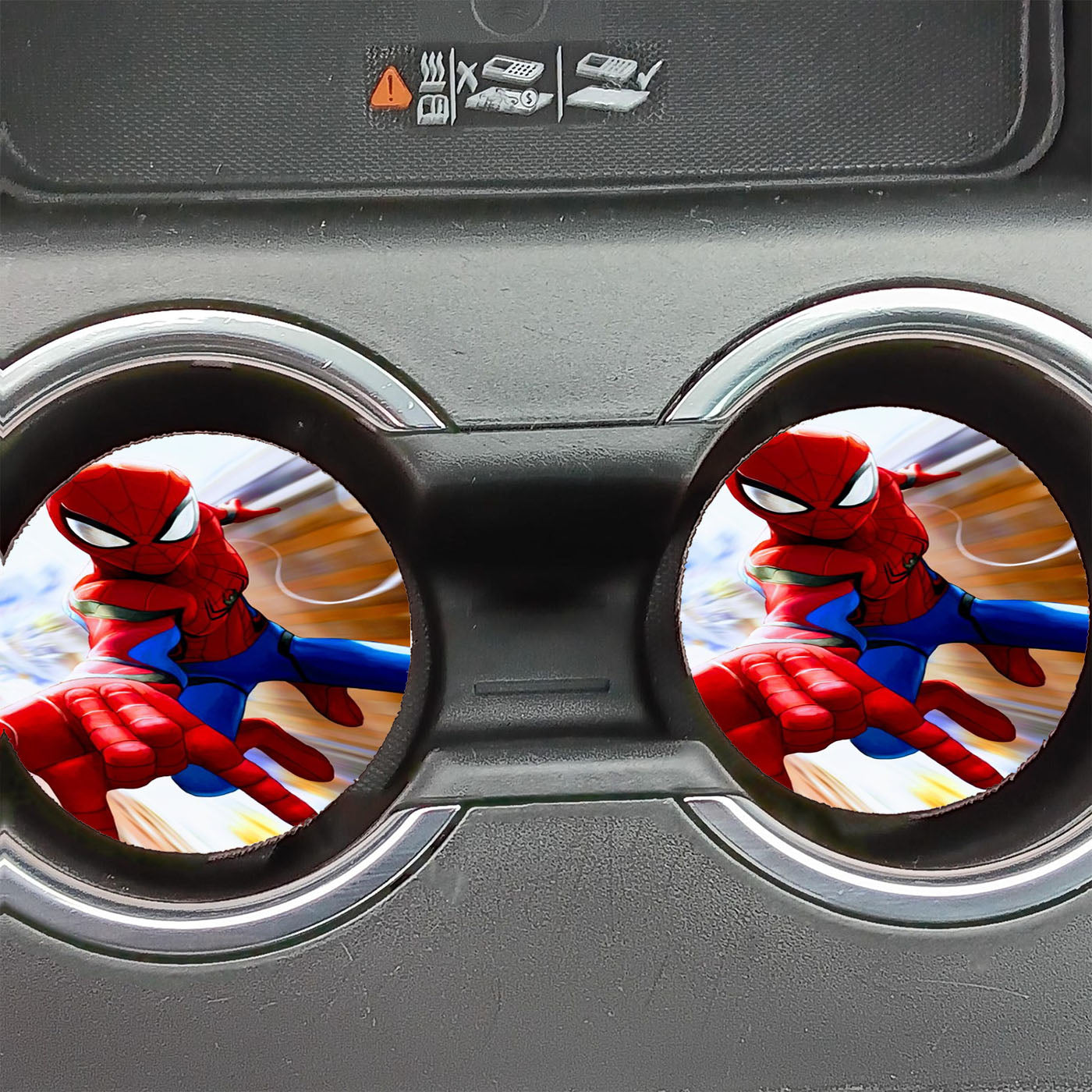 Moving Fast Spiderman Art Car Coasters