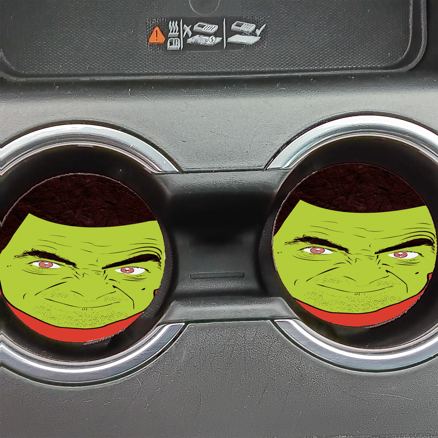 Mr Bean Green Car Coasters