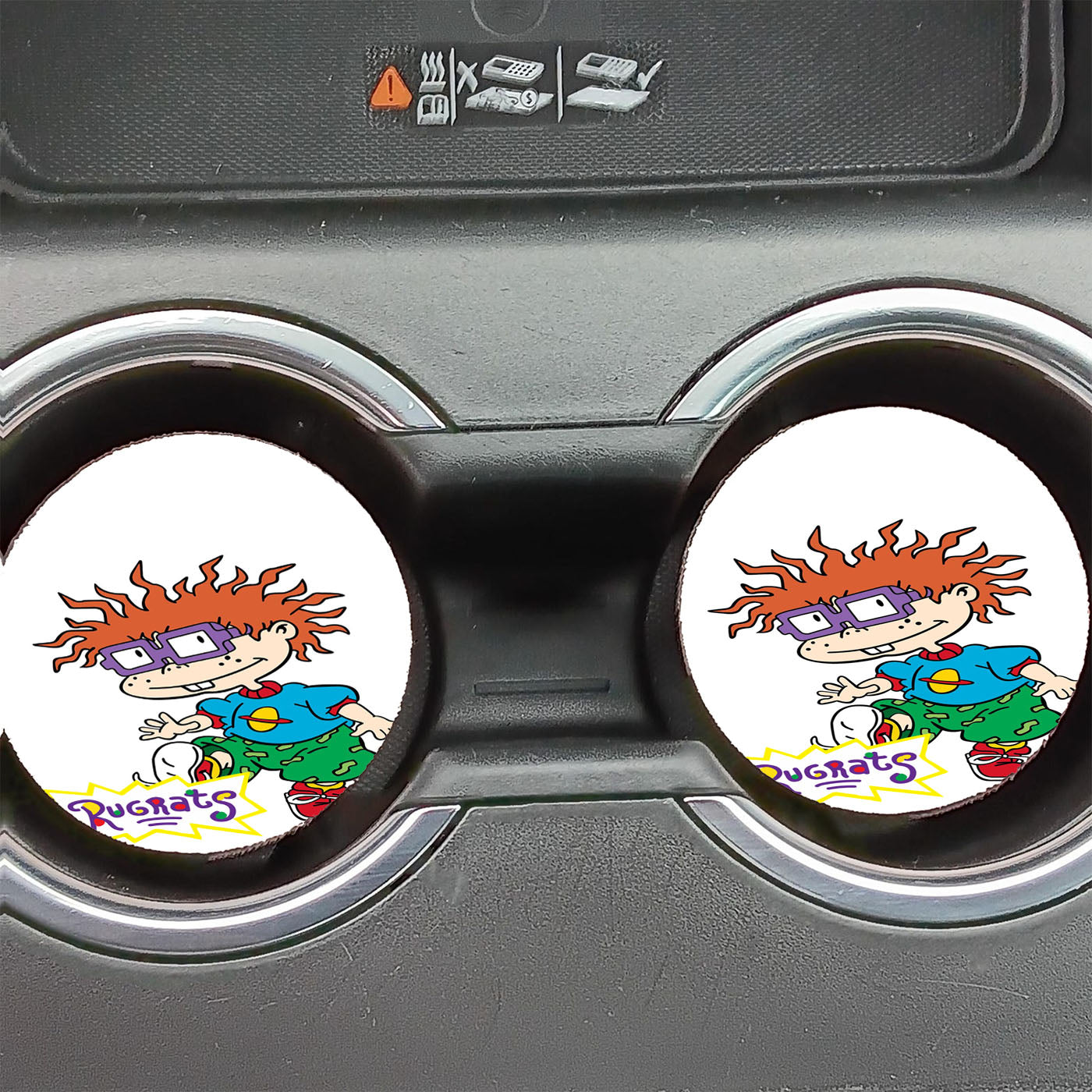 Mr Chuckie Finster From Baby Rugrats Car Coasters