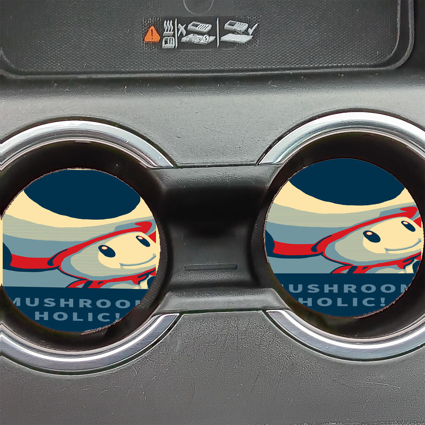 Mushroom Holic Mario Bros Car Coasters