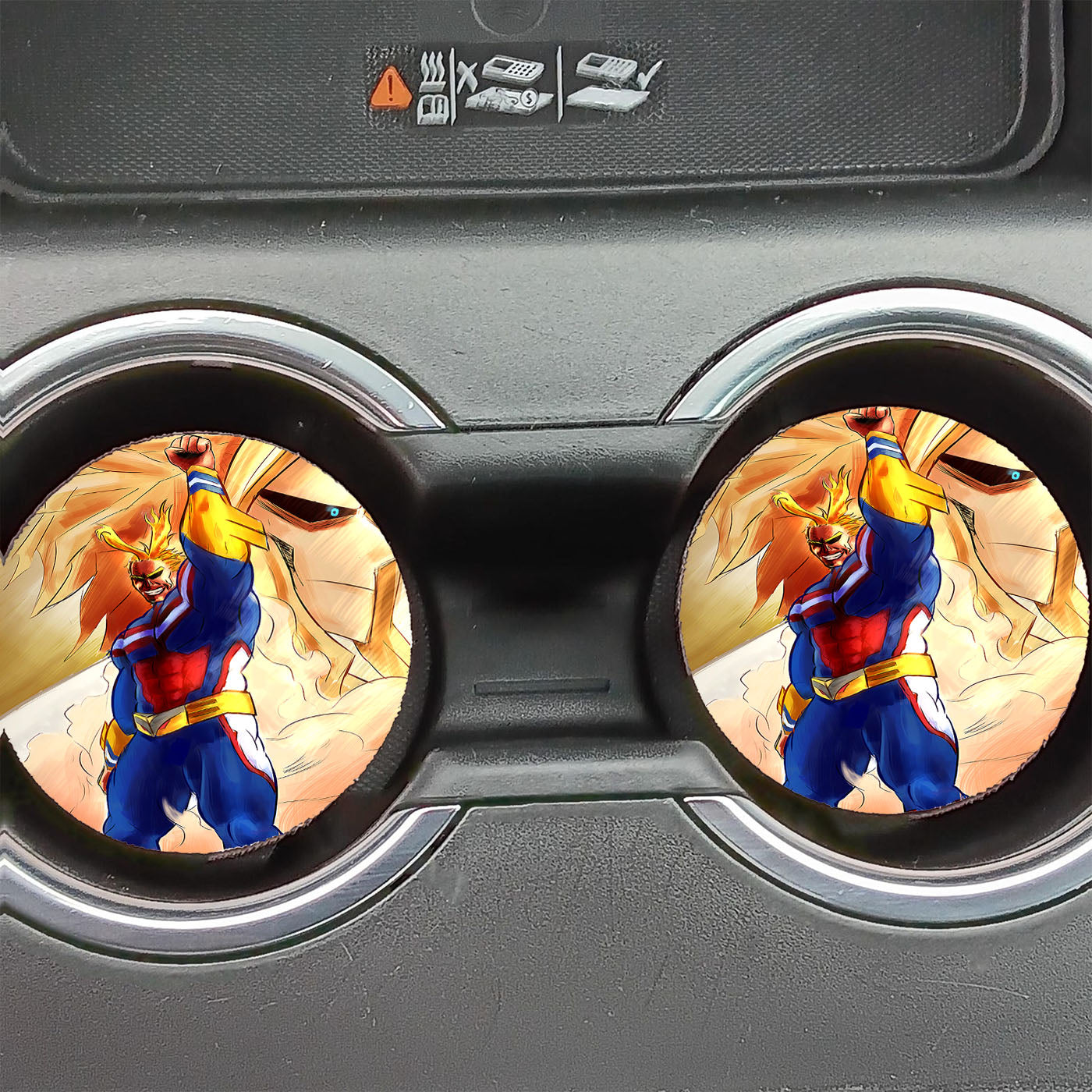 My Hero Academia All Might Sketch Car Coasters