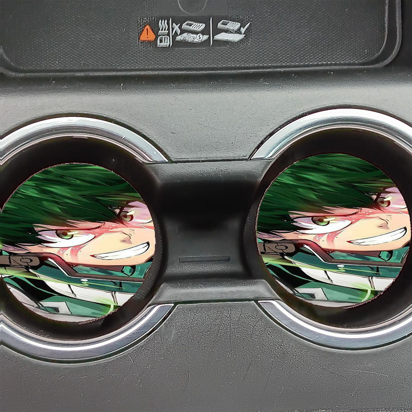 My Hero Academia Izuku Face Car Coasters