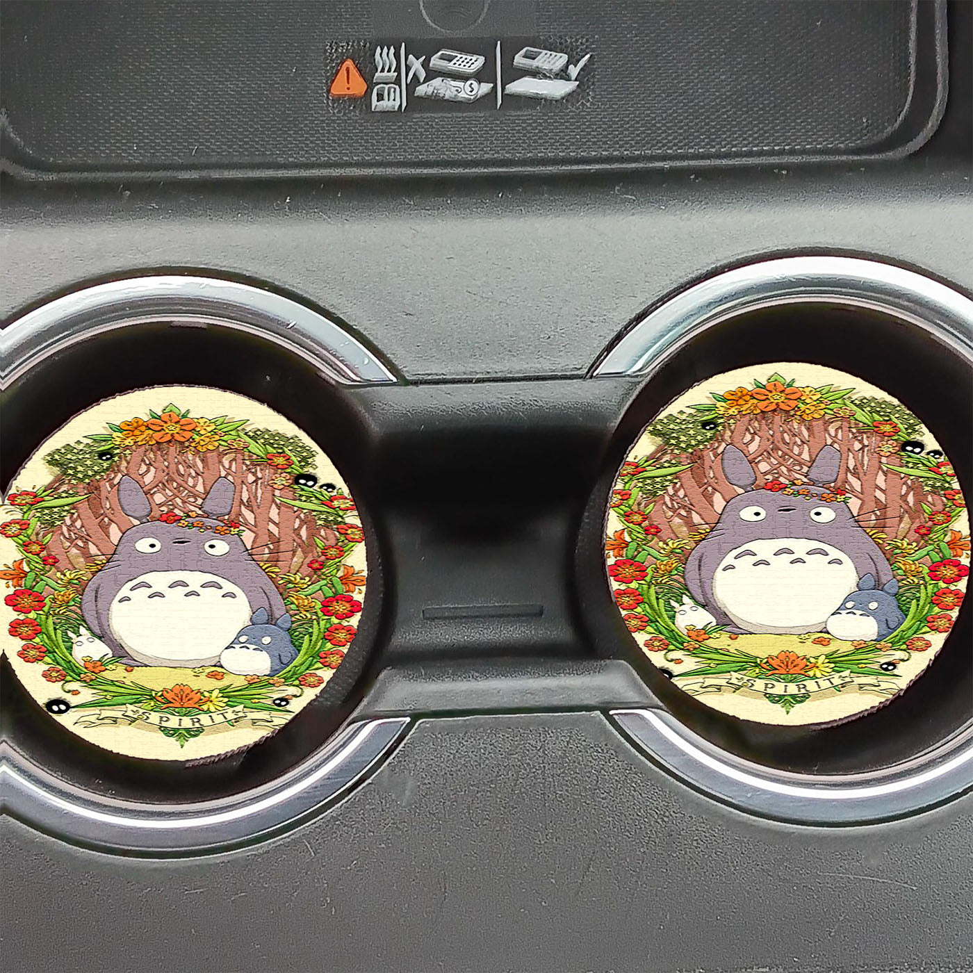 My Neighbor Totoro Texture Art Car Coasters