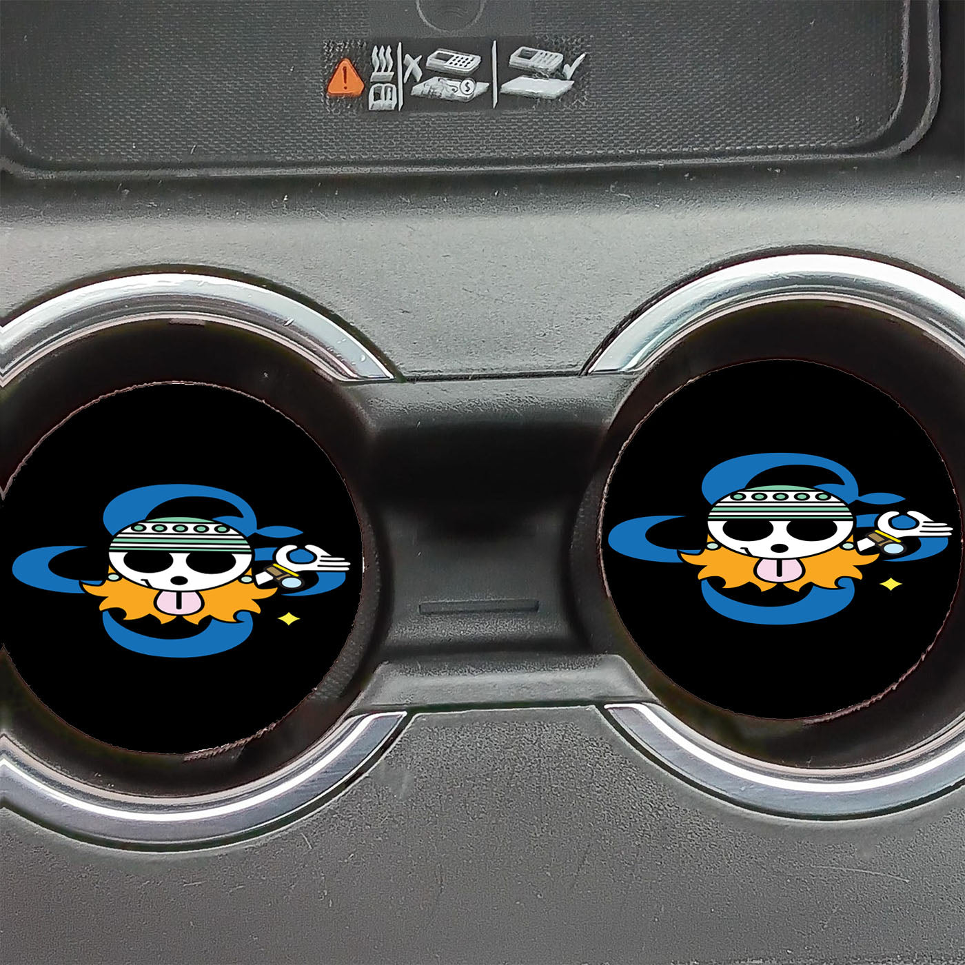 Nami Onepiece New Black Flag Car Coasters