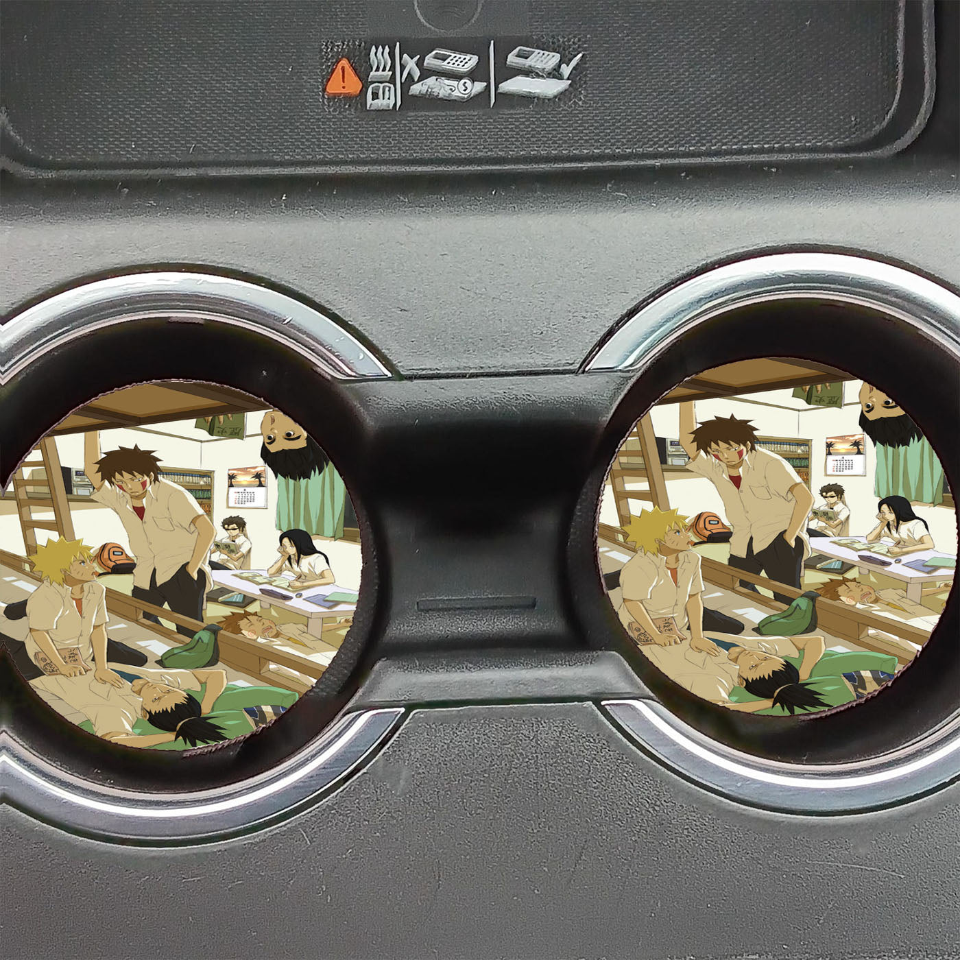 Nara Shikamaru-Aburame Shino-Inuzuka Kiba-Rock Lee-Hyuuga Neji-Uzumaki Naruto-Akimichi Chouji Car Coasters
