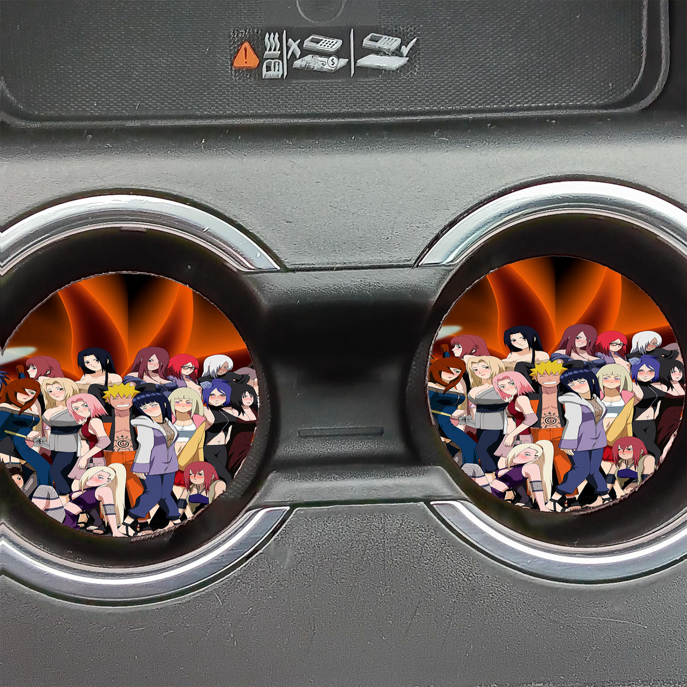 Naruto And All Girls Character Konoha Car Coasters