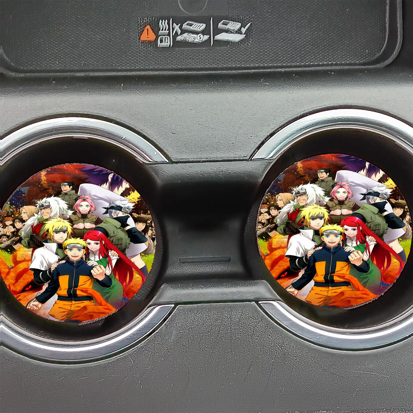 Naruto And Family Konoha Car Coasters