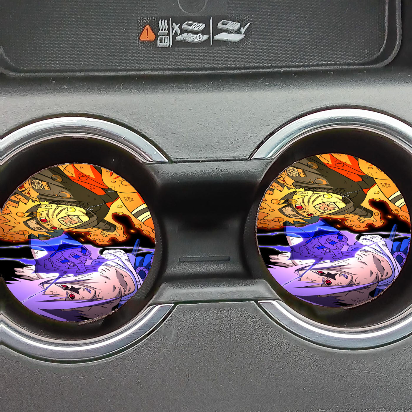 Naruto And Sasuke Car Coasters