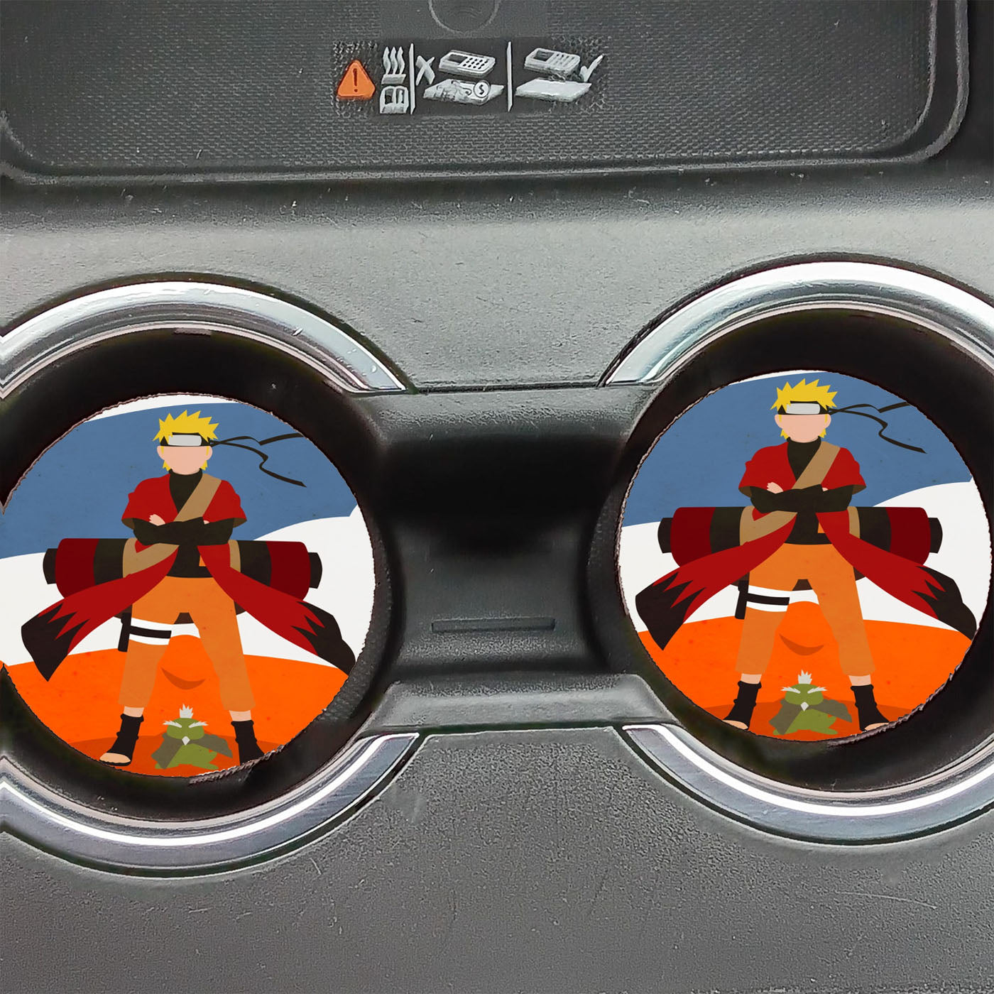 Naruto Arrives Minimalist Car Coasters