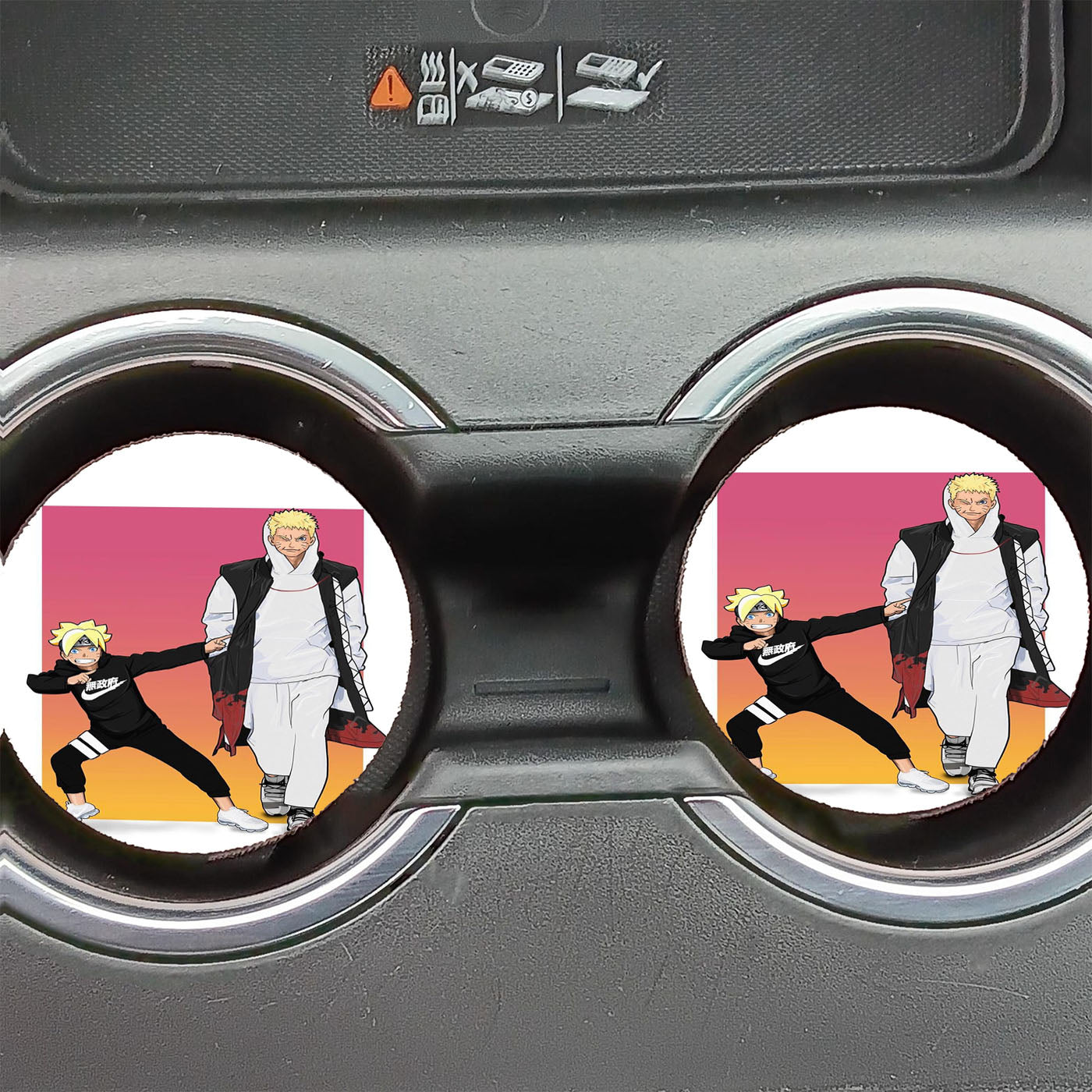 Naruto Boruto Hypebeast Car Coasters