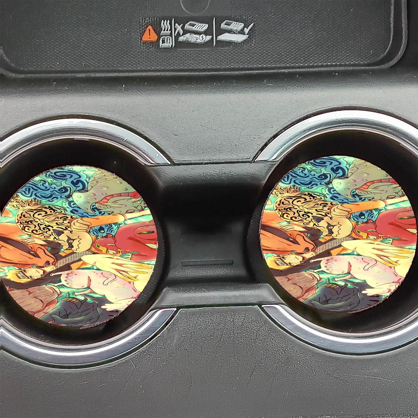Naruto Cartoon Art Car Coasters