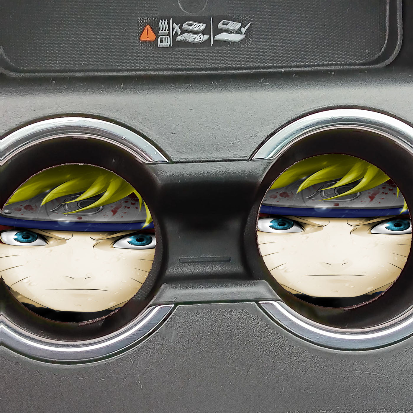 Naruto Cartoon Face Car Coasters