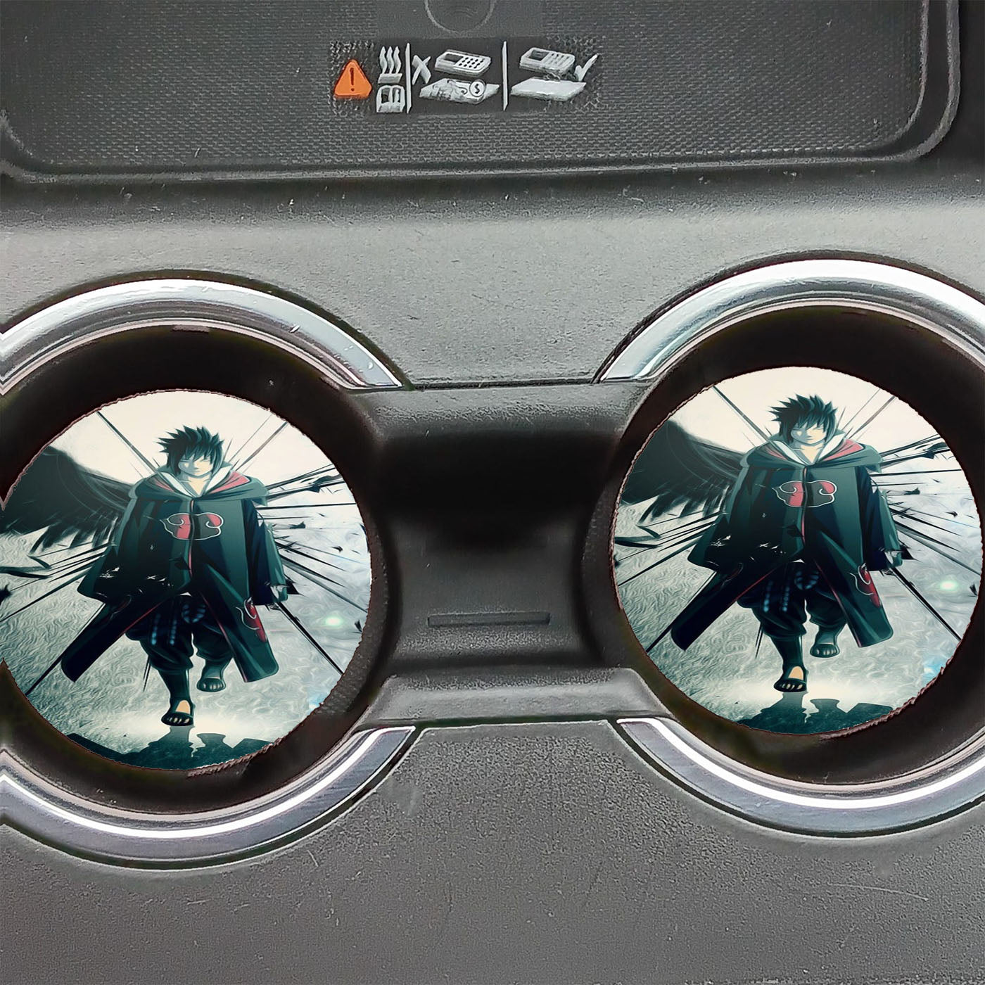 Naruto Cartoon Sasuke Fly Car Coasters