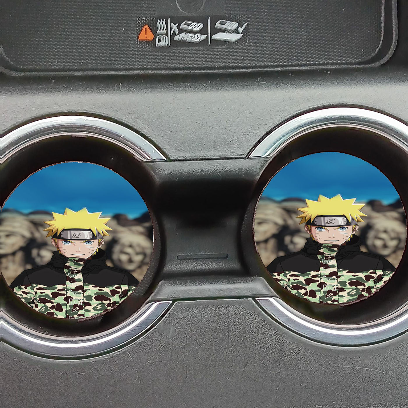 Naruto Cool Supreme Camo Bape Car Coasters