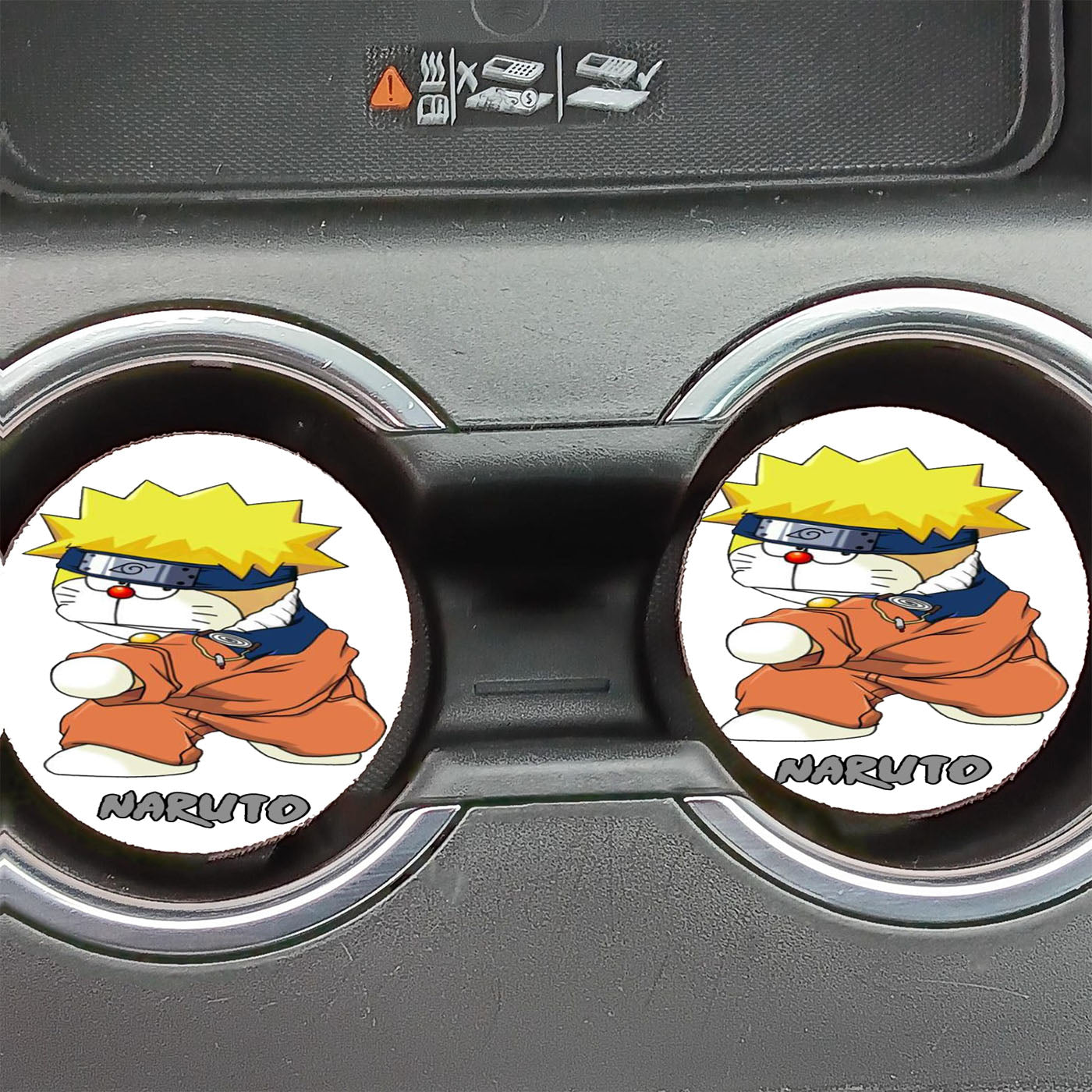 Naruto Doraemon Fusion Style Car Coasters