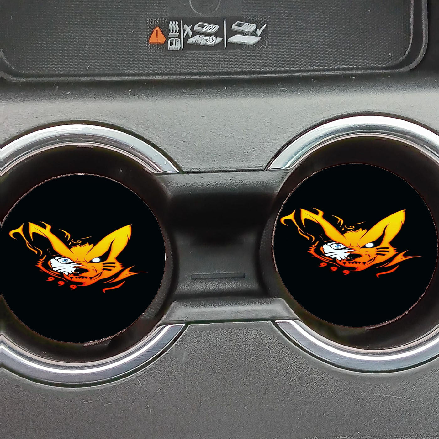 Naruto Eternal Mangekyou Sharingan Kurama Nine Tail Car Coasters
