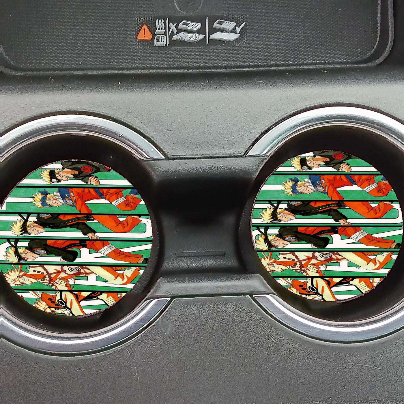Naruto Evolve Collages Car Coasters
