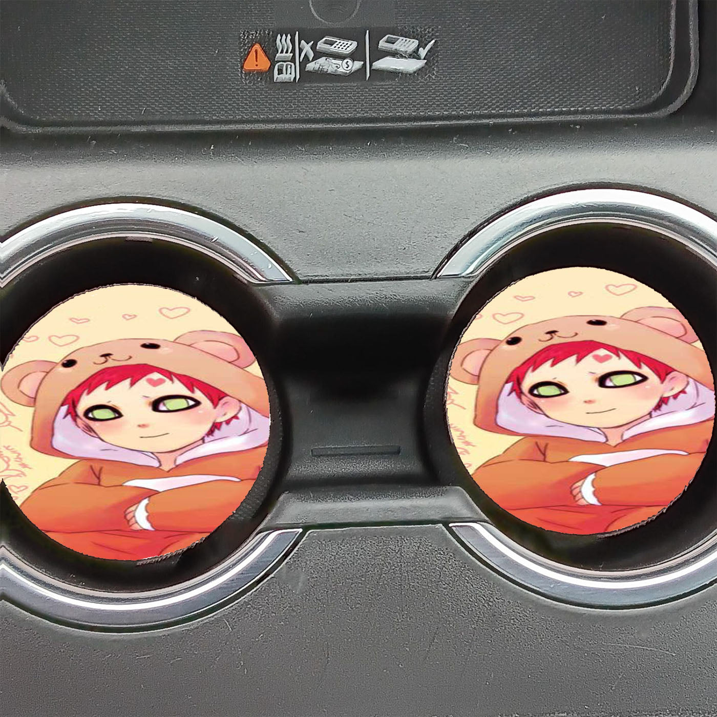 Naruto Gaara Zerochan Car Coasters