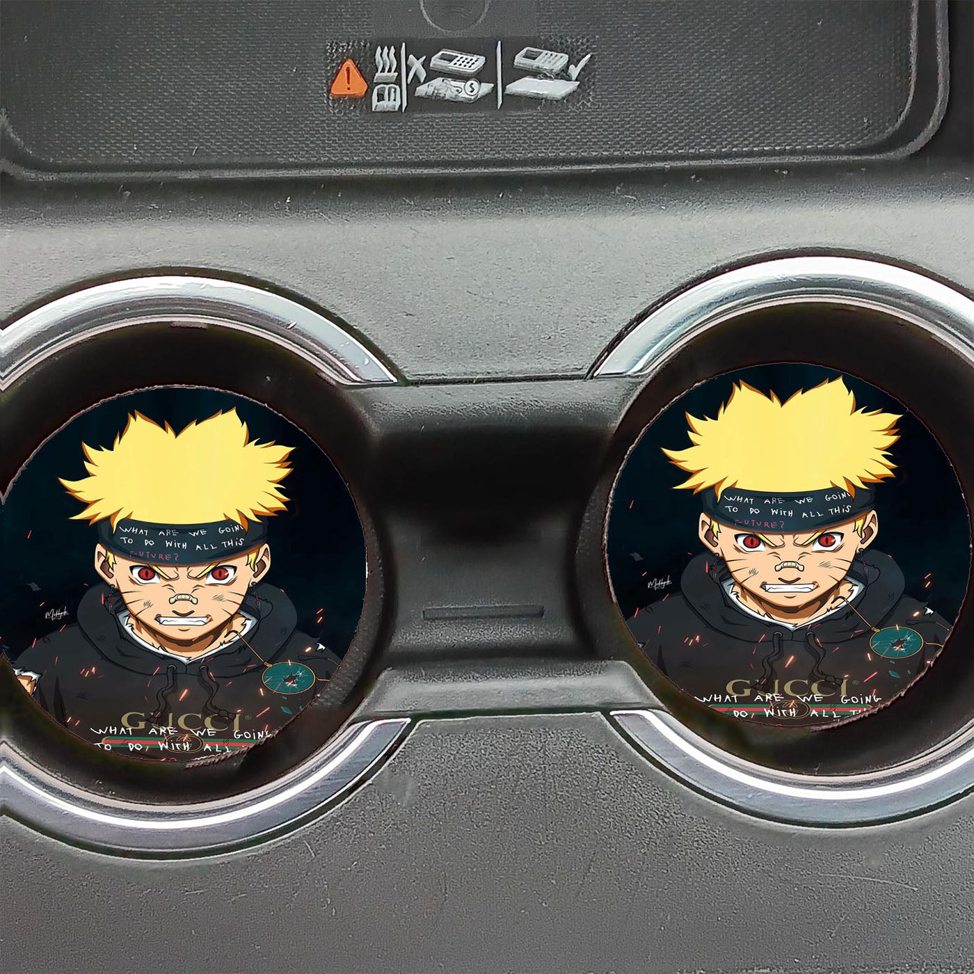 Naruto Hypebeast Car Coasters
