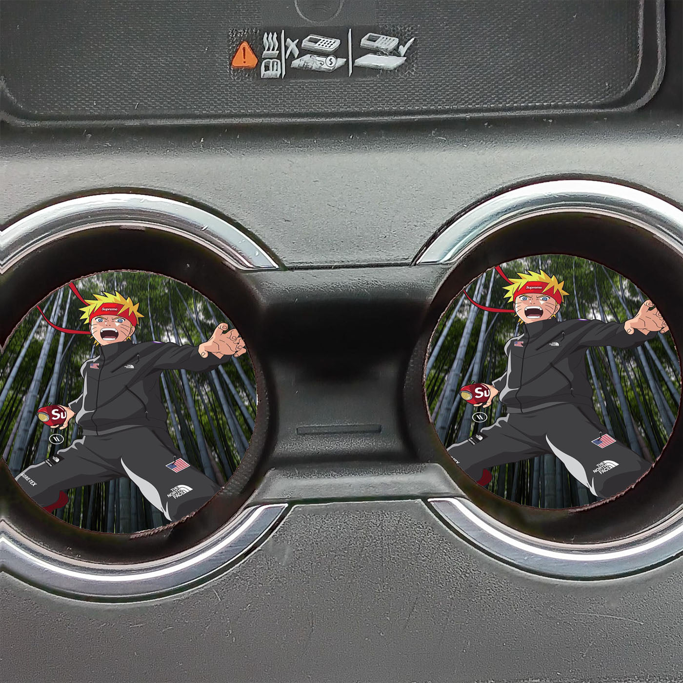 Naruto Hypebeast Supreme Car Coasters