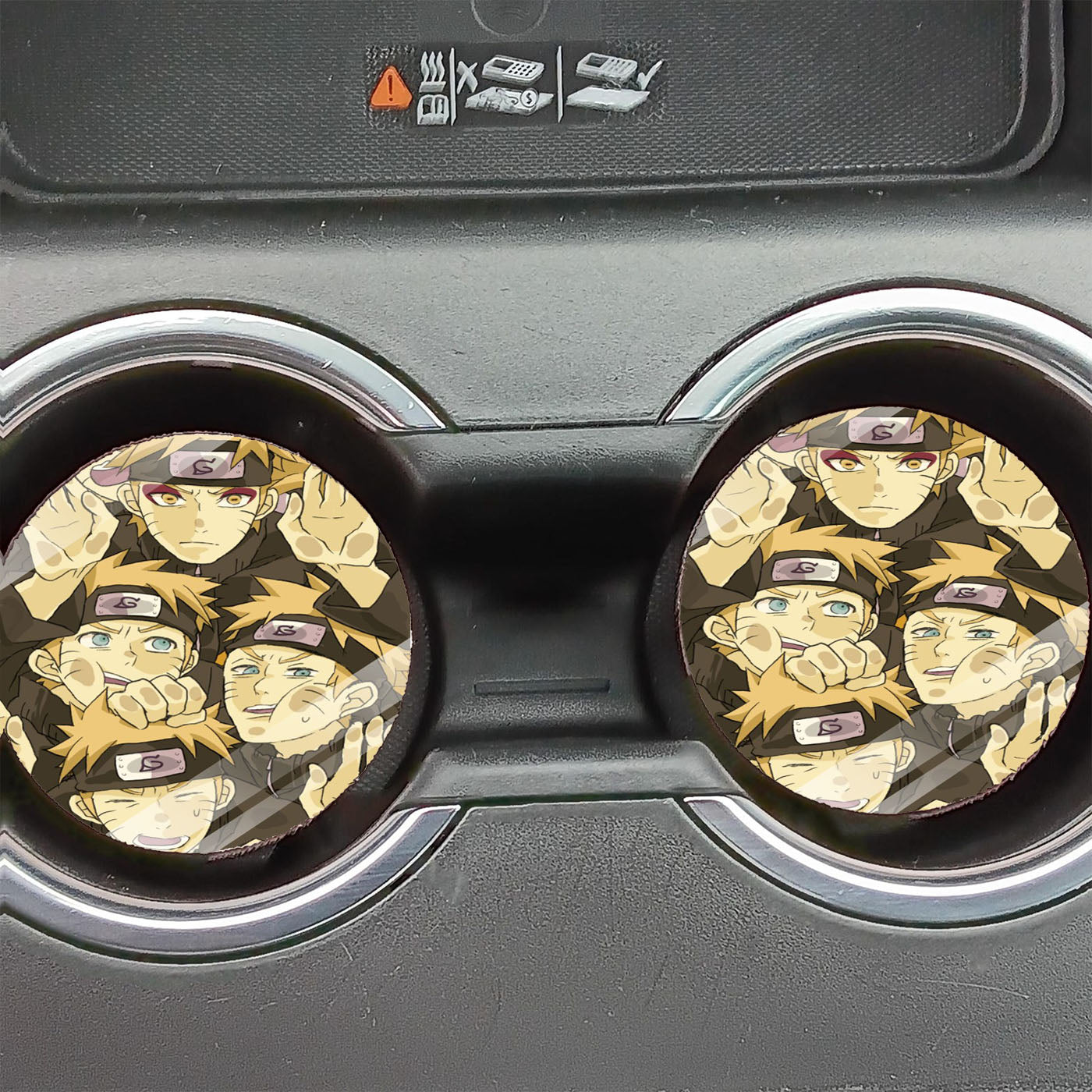 Naruto In The Mirror Car Coasters